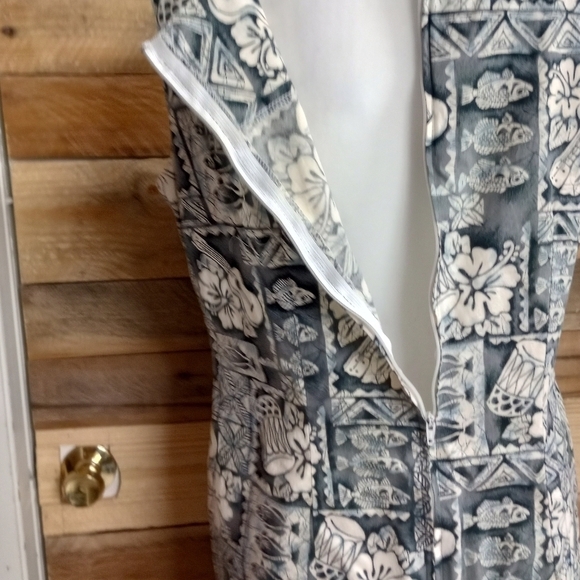 Vintage M.D FASHION Cotton Hawaiian Tank Dress Made In Hawaii Size Large - Picture 9 of 12